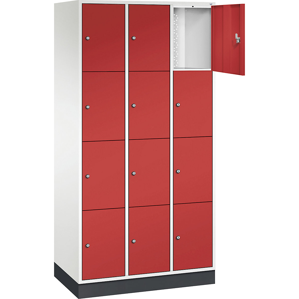 Dulap din oțel cu compartimente cu încuietoare INTRO, înălțime compartiment 435 mm – C+P (Imagine produs 25)