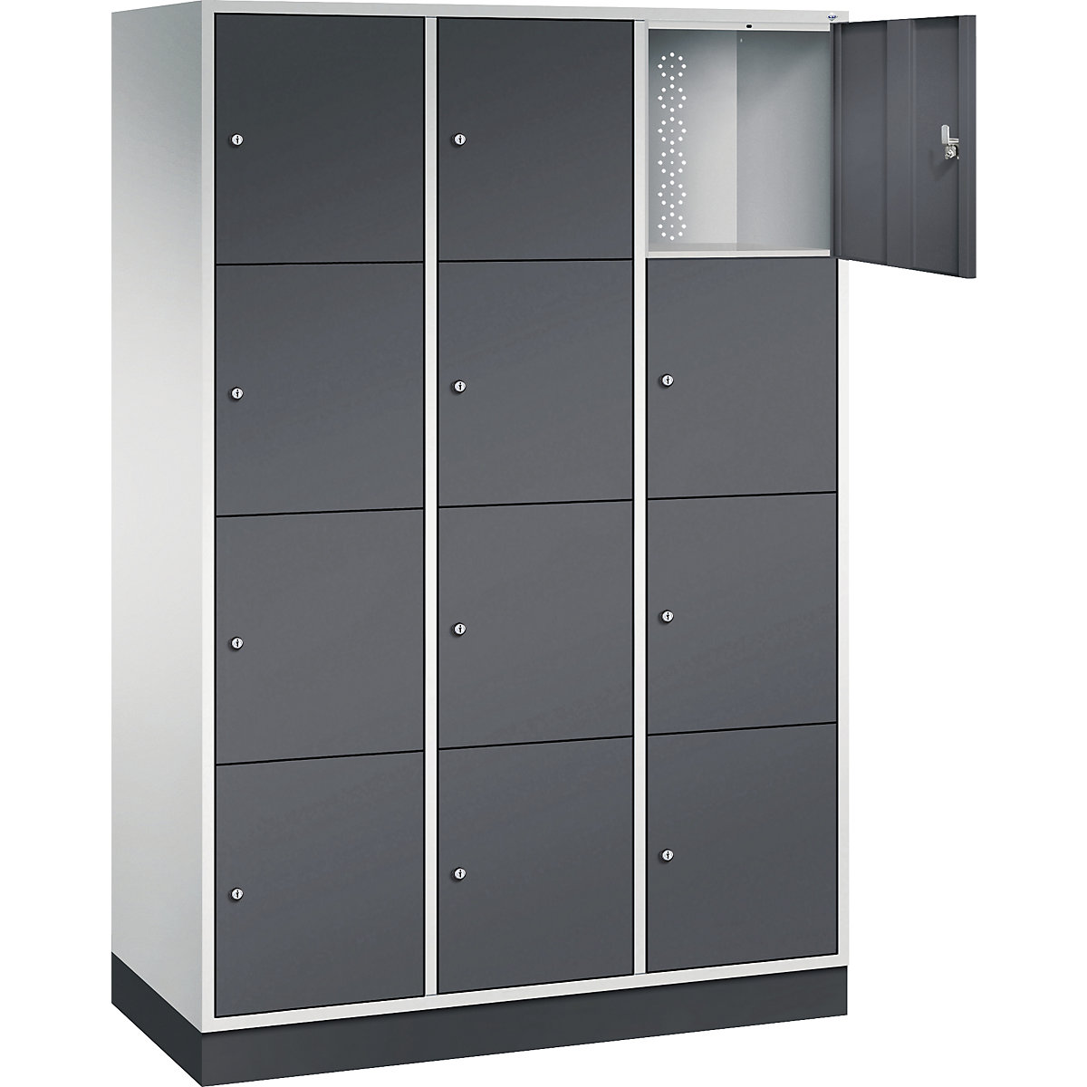 Dulap din oțel cu compartimente cu încuietoare INTRO, înălțime compartiment 435 mm – C+P (Imagine produs 35)