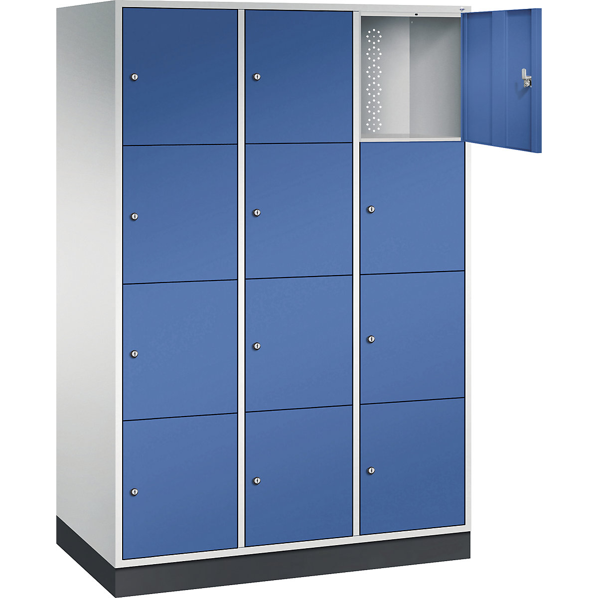Dulap din oțel cu compartimente cu încuietoare INTRO, înălțime compartiment 435 mm – C+P (Imagine produs 25)