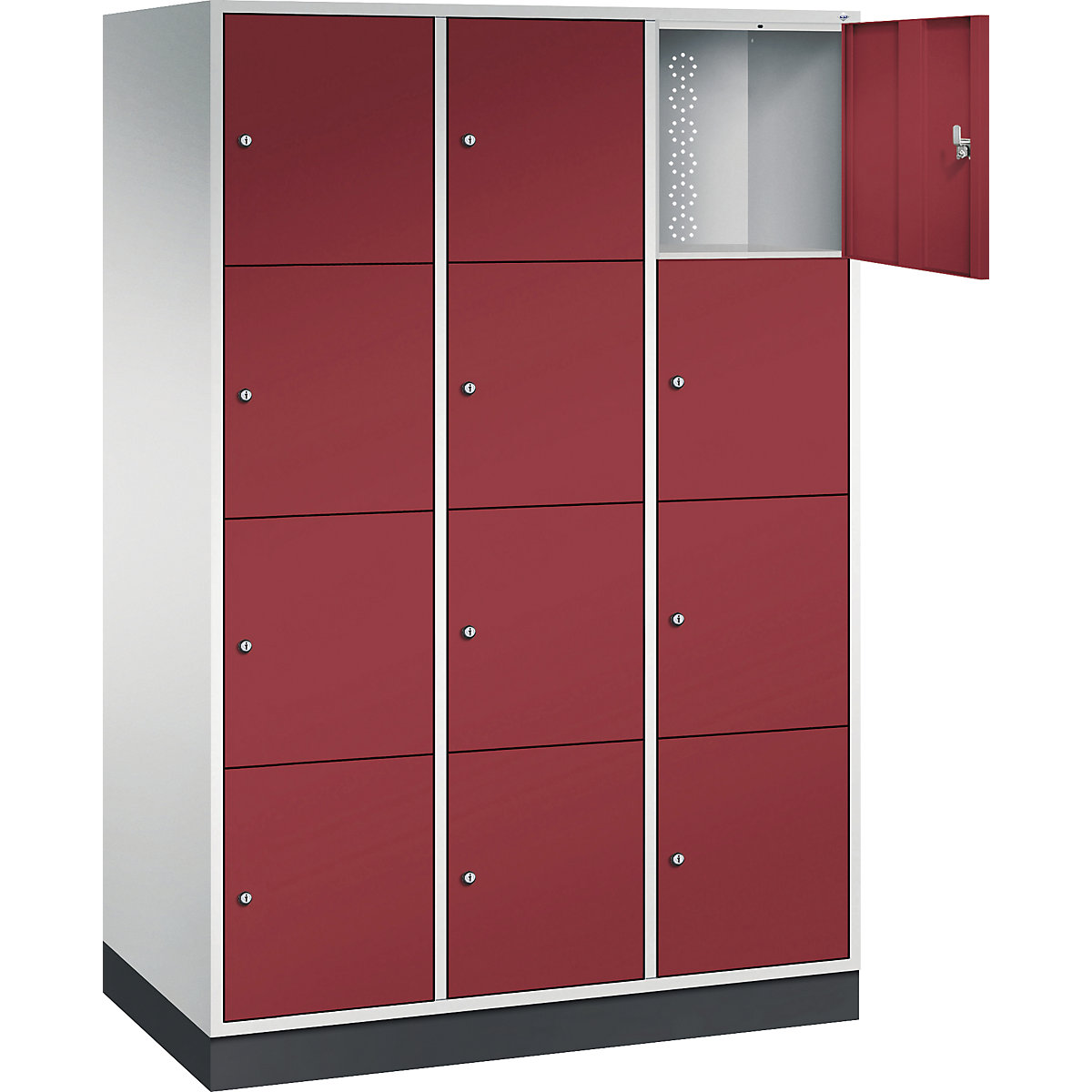 Dulap din oțel cu compartimente cu încuietoare INTRO, înălțime compartiment 435 mm – C+P (Imagine produs 28)