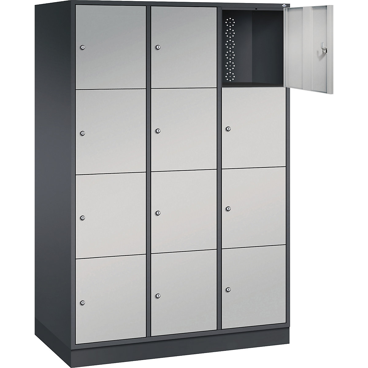Dulap din oțel cu compartimente cu încuietoare INTRO, înălțime compartiment 435 mm – C+P (Imagine produs 23)