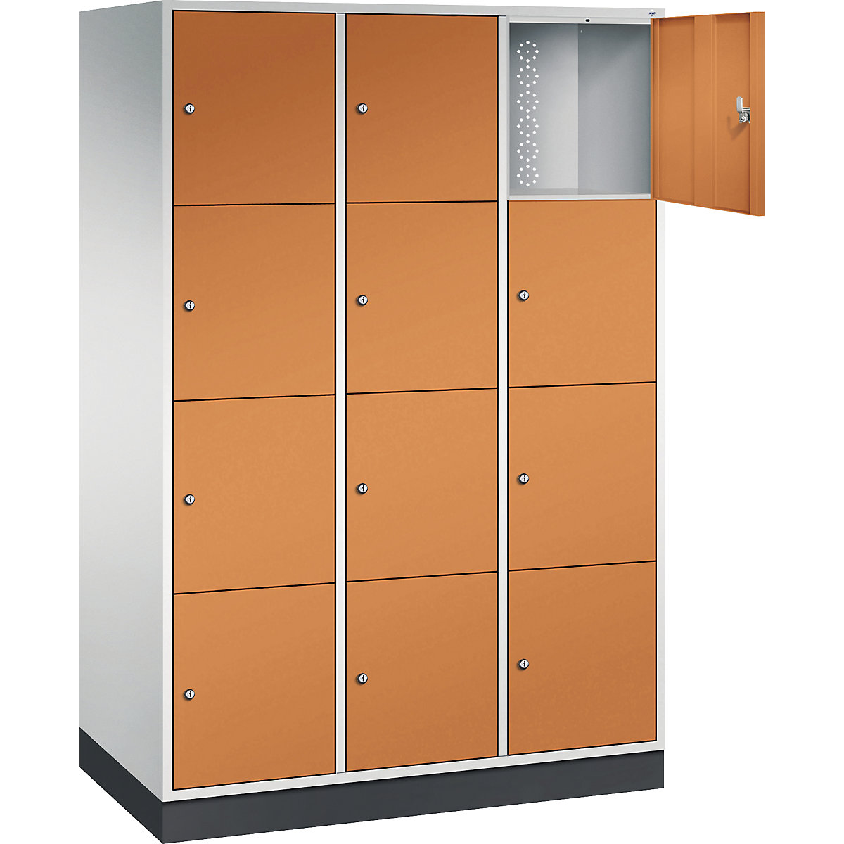 Dulap din oțel cu compartimente cu încuietoare INTRO, înălțime compartiment 435 mm – C+P (Imagine produs 29)