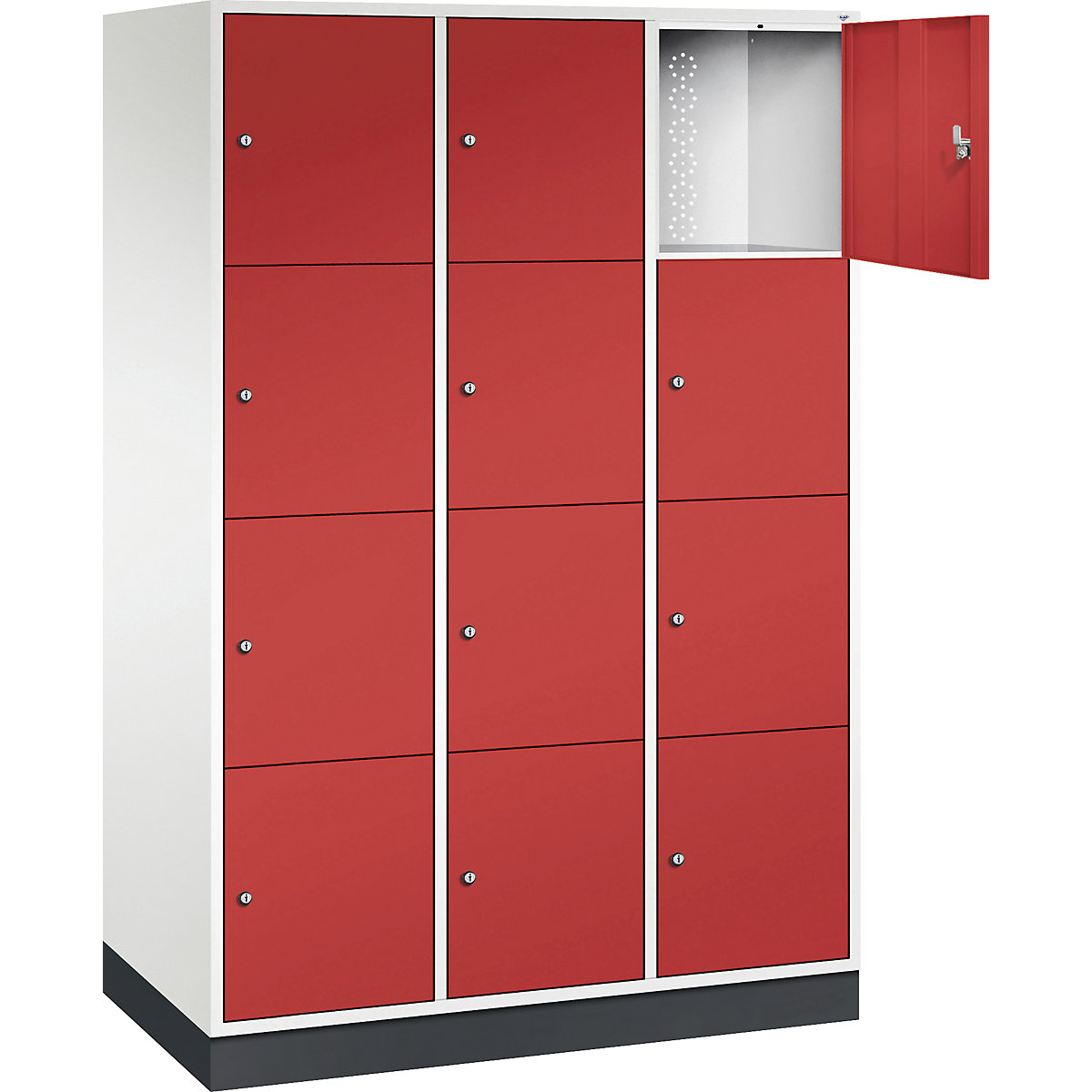 Dulap din oțel cu compartimente cu încuietoare INTRO, înălțime compartiment 435 mm – C+P (Imagine produs 27)