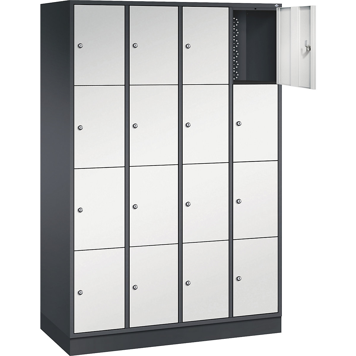 Dulap din oțel cu compartimente cu încuietoare INTRO, înălțime compartiment 435 mm – C+P (Imagine produs 31)