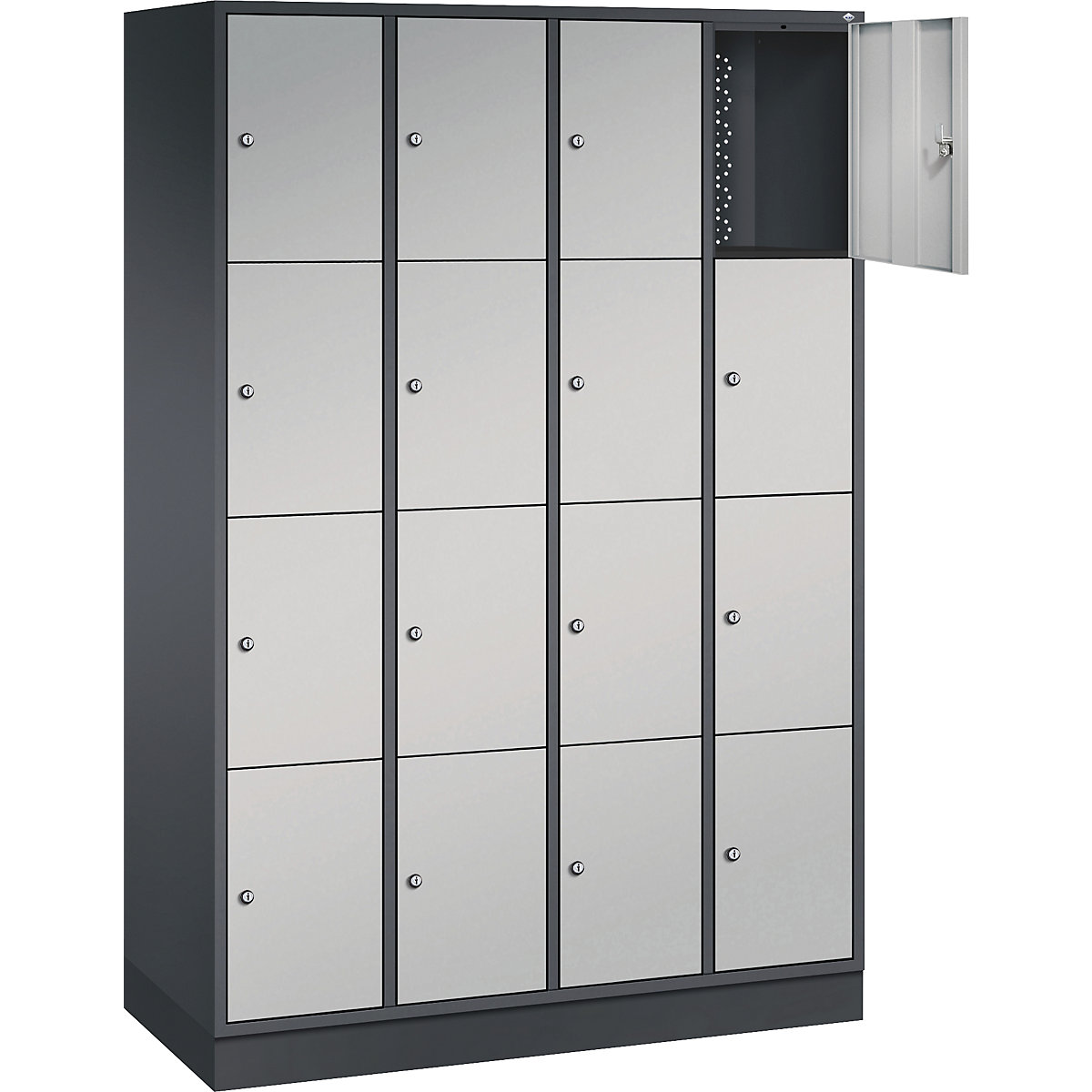 Dulap din oțel cu compartimente cu încuietoare INTRO, înălțime compartiment 435 mm – C+P (Imagine produs 19)