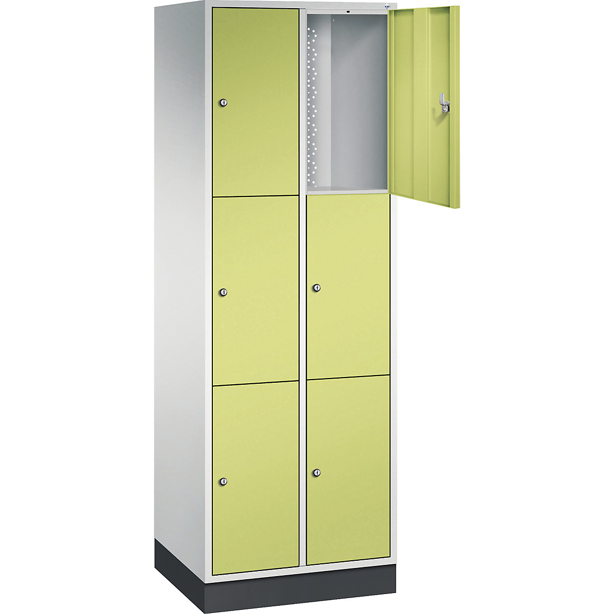 Dulap din oțel cu compartimente cu încuietoare INTRO, înălțime compartiment 580 mm – C+P (Imagine produs 22)