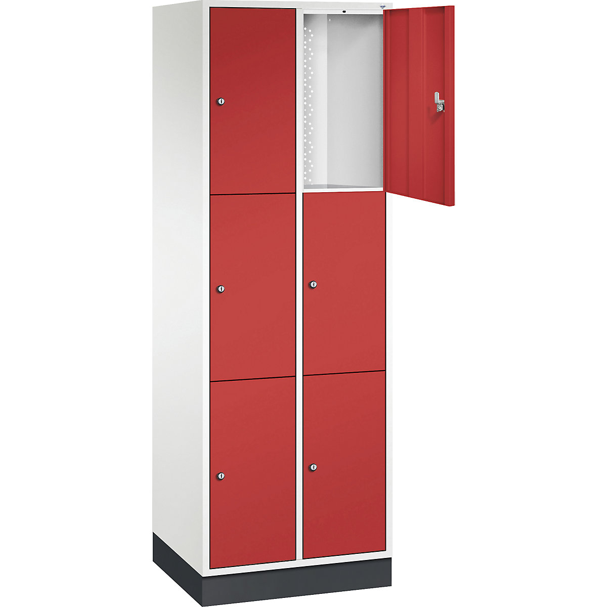 Dulap din oțel cu compartimente cu încuietoare INTRO, înălțime compartiment 580 mm – C+P (Imagine produs 24)