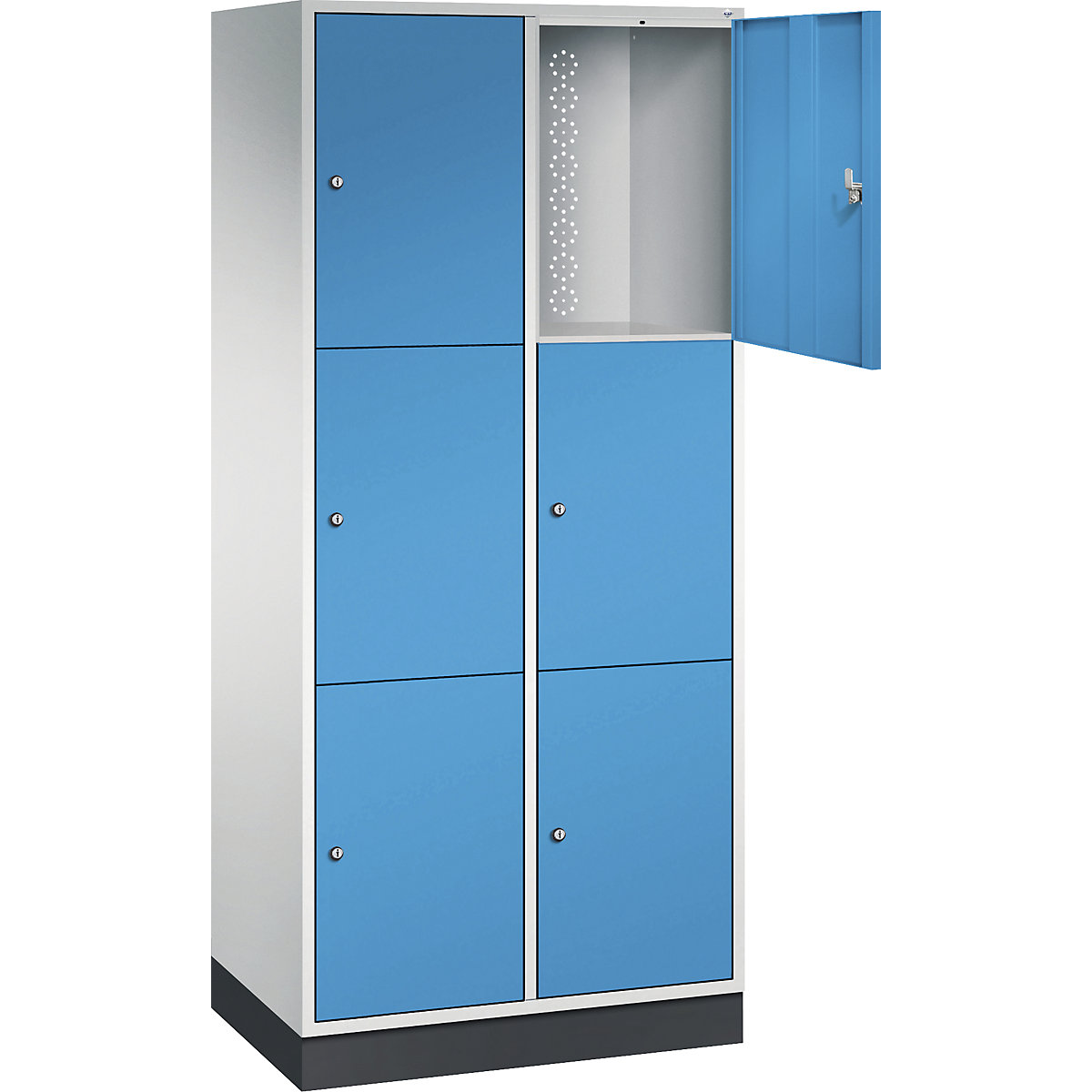 Dulap din oțel cu compartimente cu încuietoare INTRO, înălțime compartiment 580 mm – C+P (Imagine produs 33)