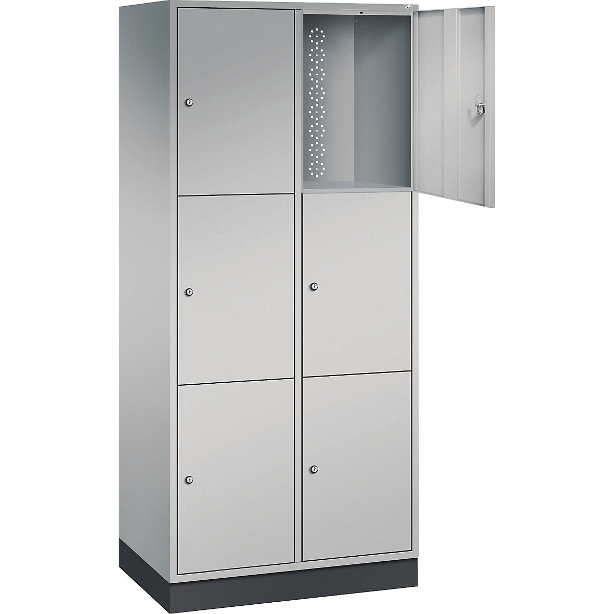Dulap din oțel cu compartimente cu încuietoare INTRO, înălțime compartiment 580 mm – C+P (Imagine produs 36)