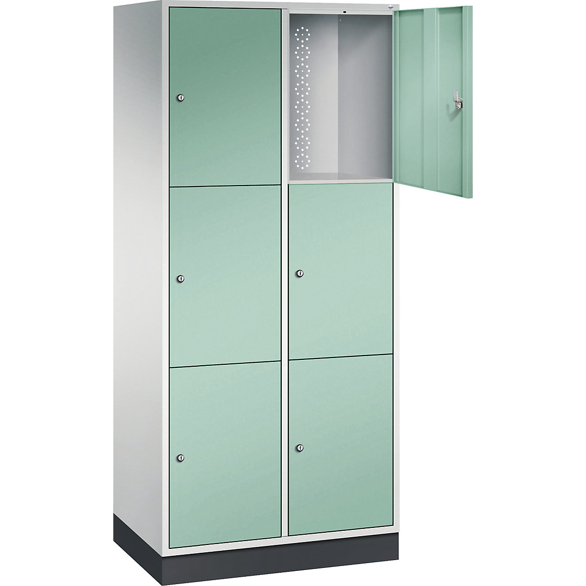 Dulap din oțel cu compartimente cu încuietoare INTRO, înălțime compartiment 580 mm – C+P (Imagine produs 31)