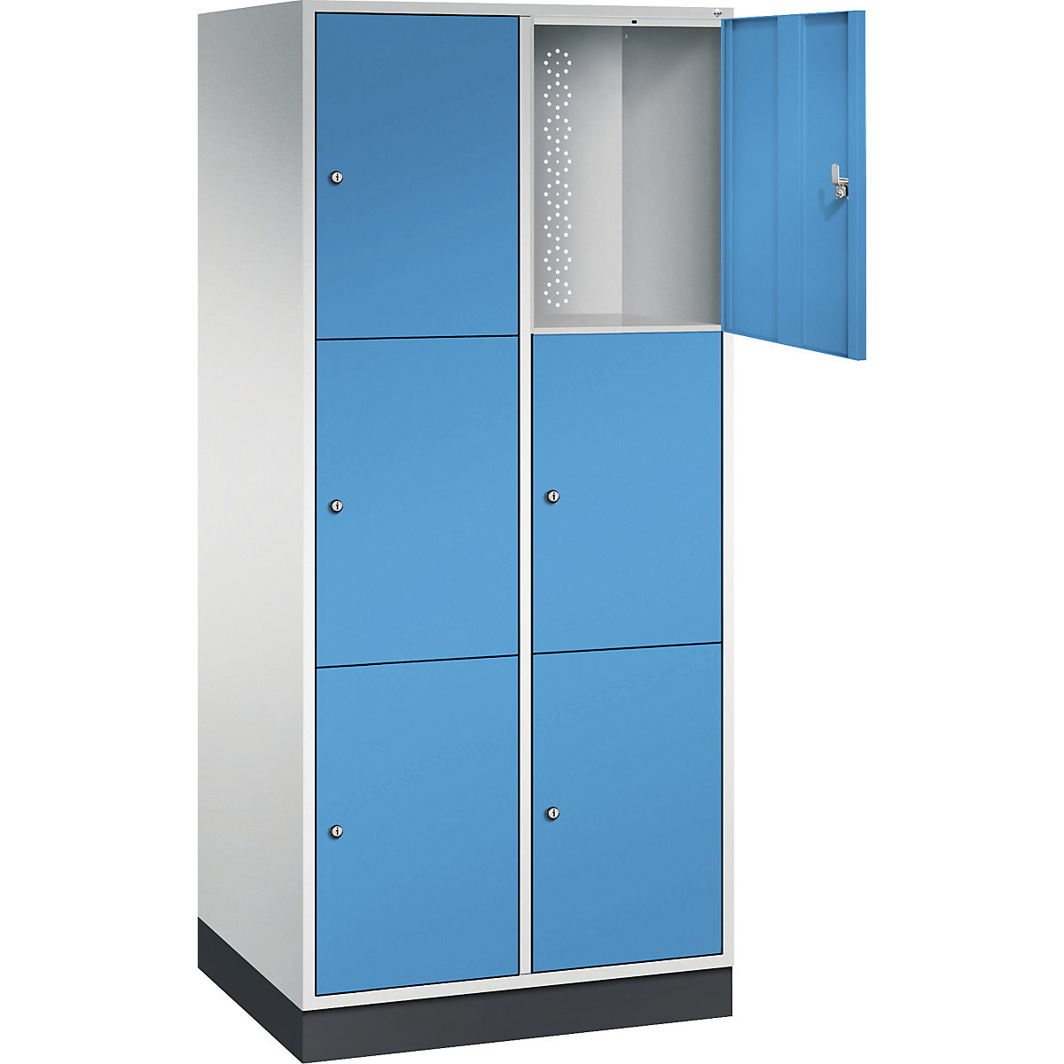 Dulap din oțel cu compartimente cu încuietoare INTRO, înălțime compartiment 580 mm – C+P (Imagine produs 26)