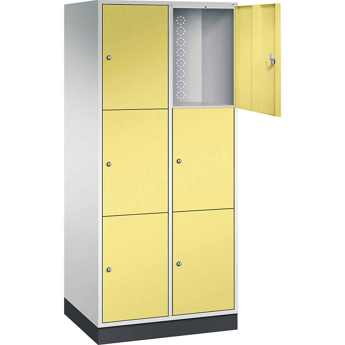 Dulap din oțel cu compartimente cu încuietoare INTRO, înălțime compartiment 580 mm – C+P (Imagine produs 19)