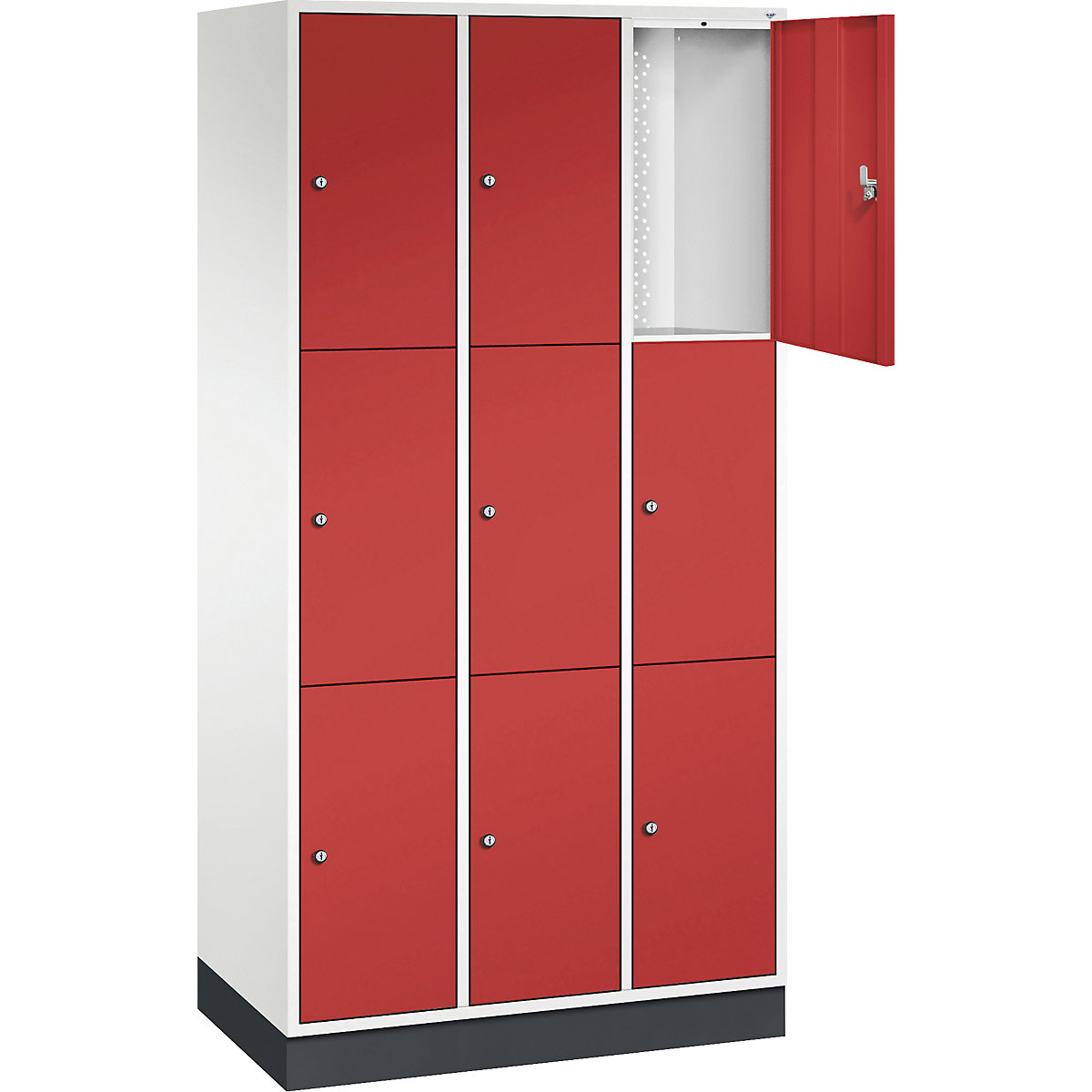 Dulap din oțel cu compartimente cu încuietoare INTRO, înălțime compartiment 580 mm – C+P (Imagine produs 26)