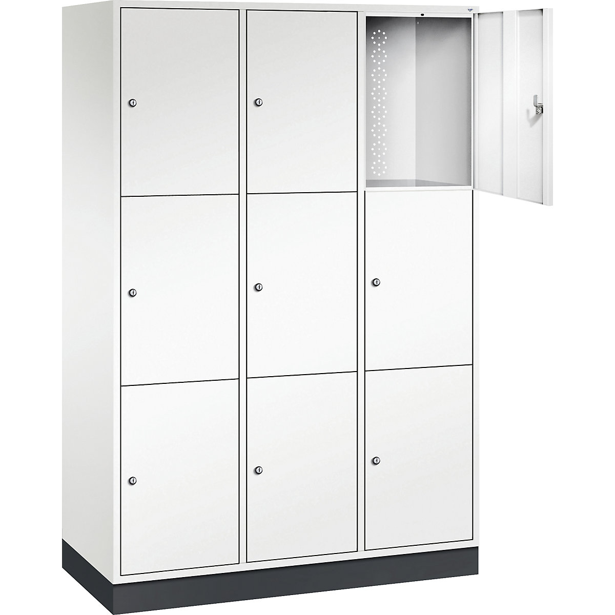Dulap din oțel cu compartimente cu încuietoare INTRO, înălțime compartiment 580 mm – C+P (Imagine produs 32)
