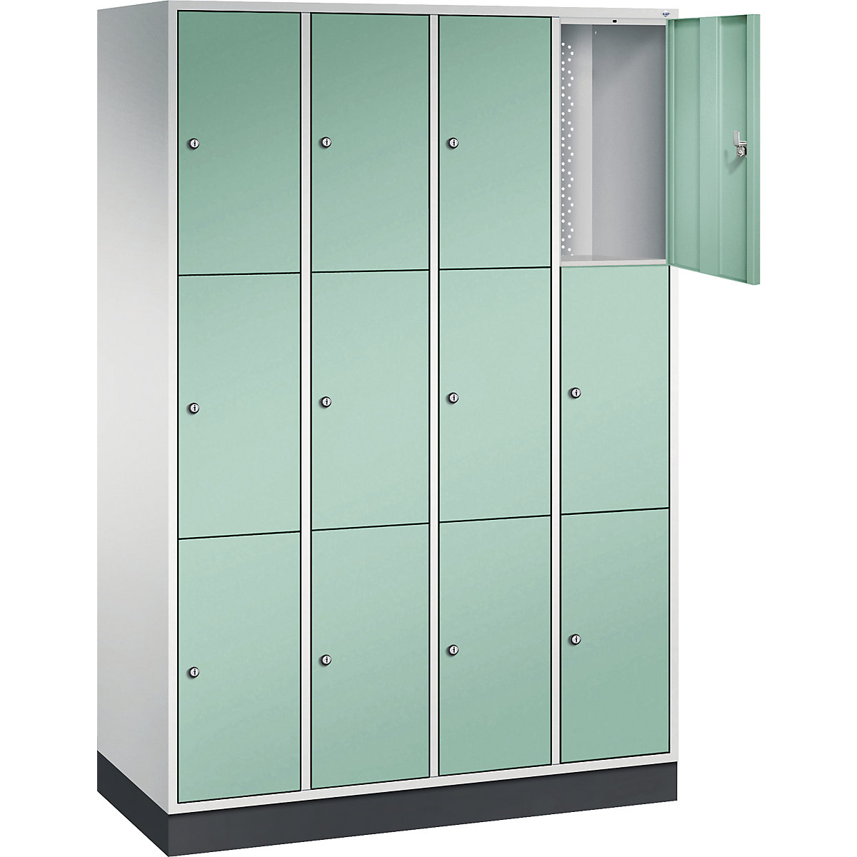 Dulap din oțel cu compartimente cu încuietoare INTRO, înălțime compartiment 580 mm – C+P (Imagine produs 28)