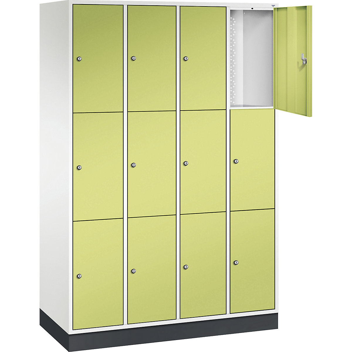 Dulap din oțel cu compartimente cu încuietoare INTRO, înălțime compartiment 580 mm – C+P (Imagine produs 22)