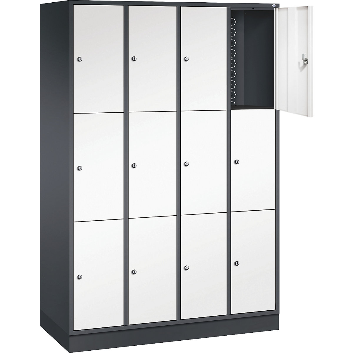Dulap din oțel cu compartimente cu încuietoare INTRO, înălțime compartiment 580 mm – C+P (Imagine produs 36)