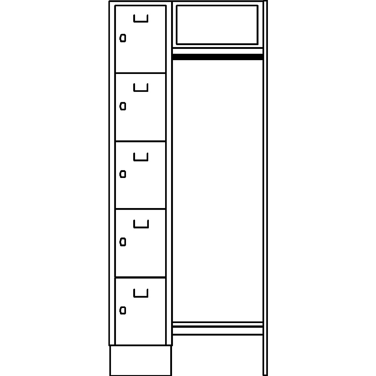 Sistem de dulap de vestiar cu compartimente cu încuietoare – Wolf (Imagine produs 3)-2