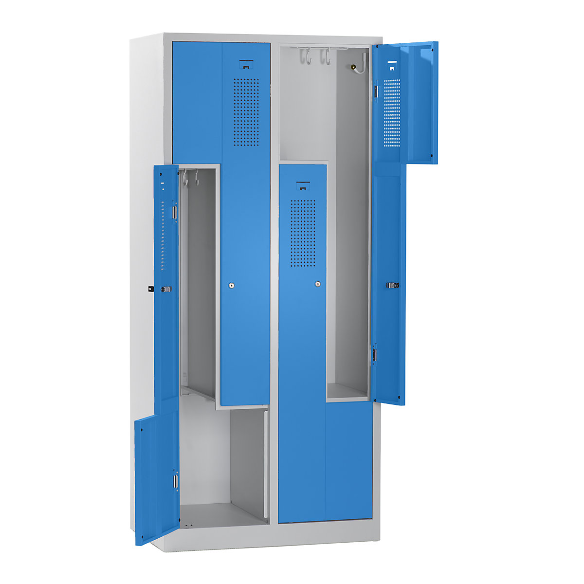 Vestiar Z de garderobă AMSTERDAM – eurokraft basic (Imagine produs 2)-1