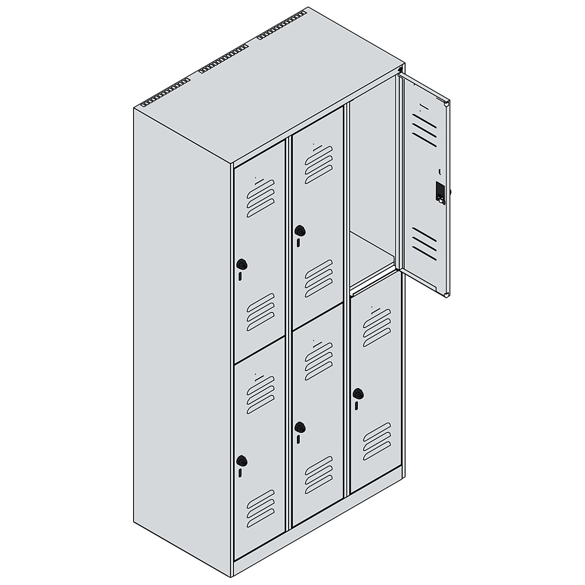 Vestiar cu două niveluri Classic PLUS – C+P (Imagine produs 3)-2