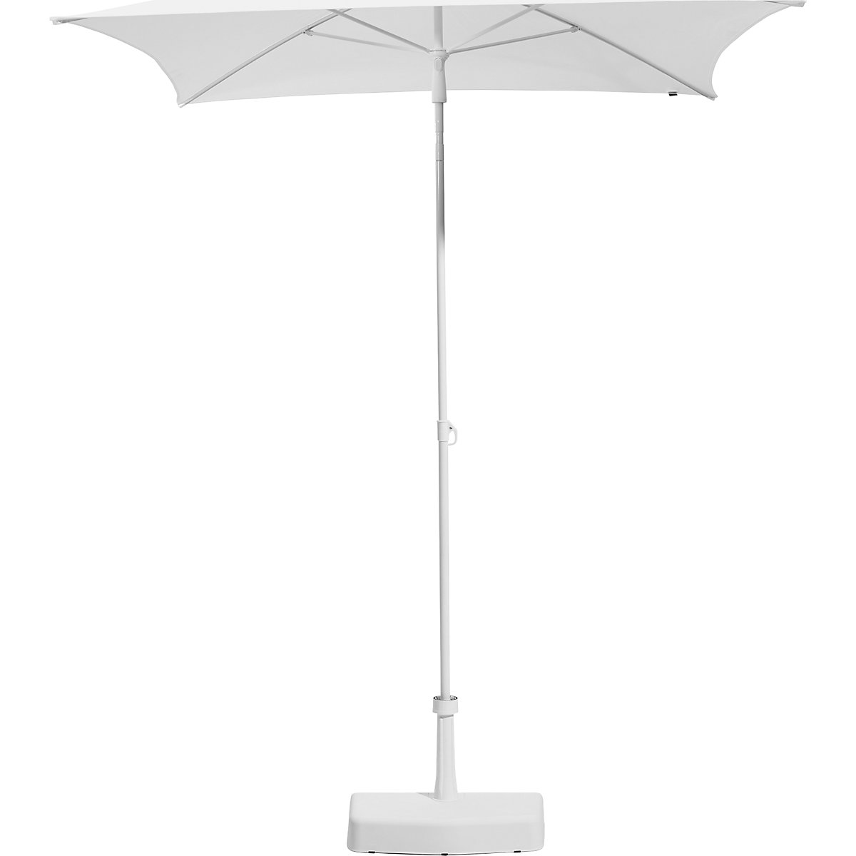 Umbrelă de soare, pătrată, lung. x lăț. 1600 x 1600 mm, cadru alb, alb-3