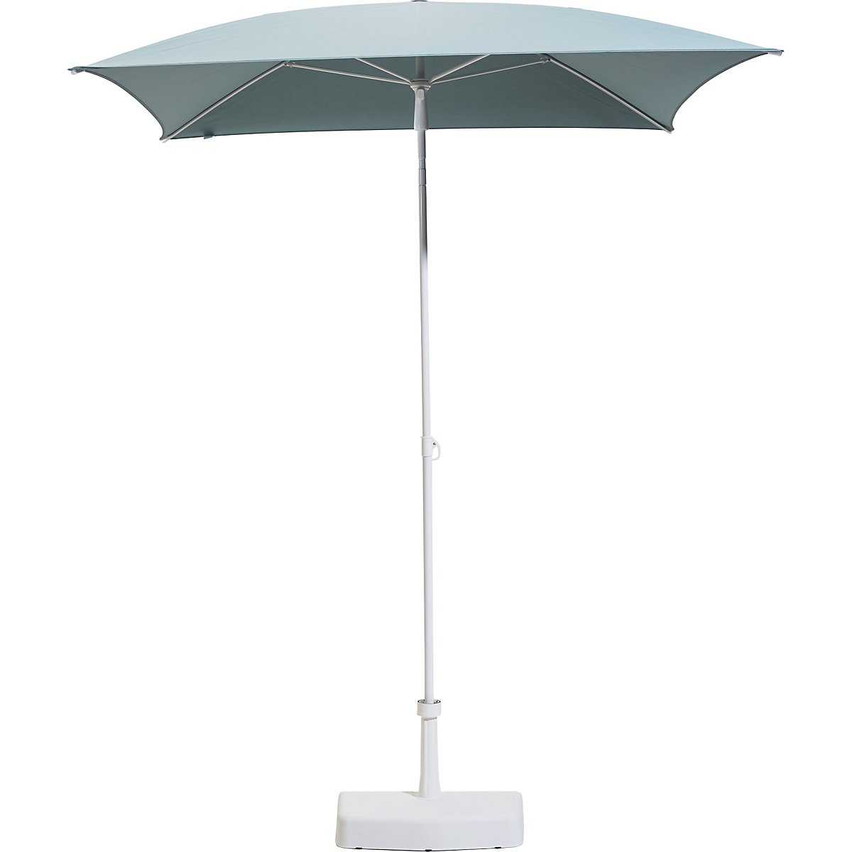 Umbrelă de soare, pătrată, lung. x lăț. 1600 x 1600 mm, cadru alb, albastru marin-5