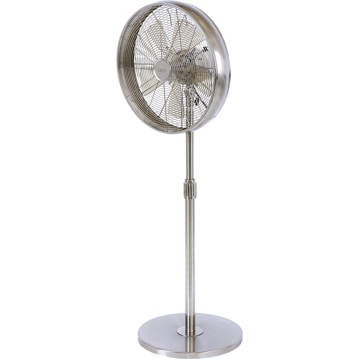 Ventilator cu picior, cu design elegant, î. x lăț. x ad. 1500 x 460 x 410 mm, crom-5