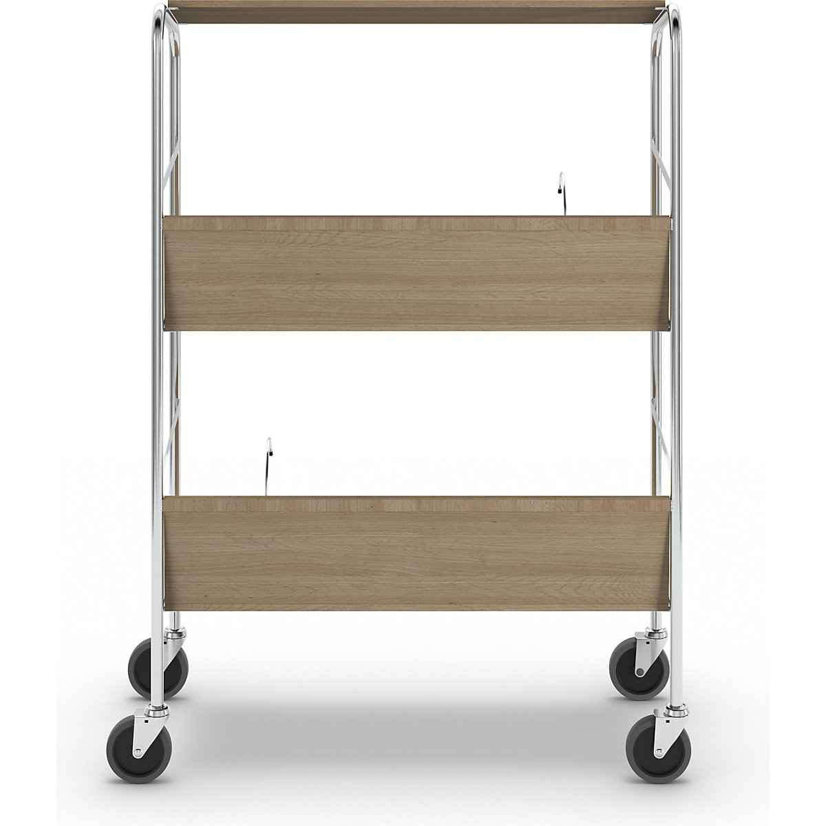 Carro para pastas de arquivo com prateleira, cromado – HelgeNyberg (Imagem do produto 6)-5