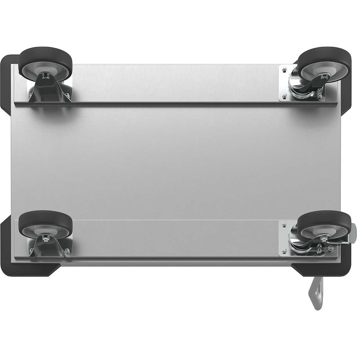 Carro de plataforma em aço inoxidável – eurokraft pro (Imagem do produto 4)-3