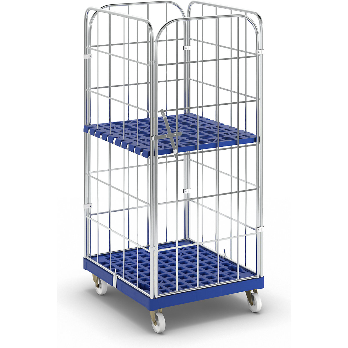 Contentor rolante com plataforma rolante em plástico (Imagem do produto 6)-5