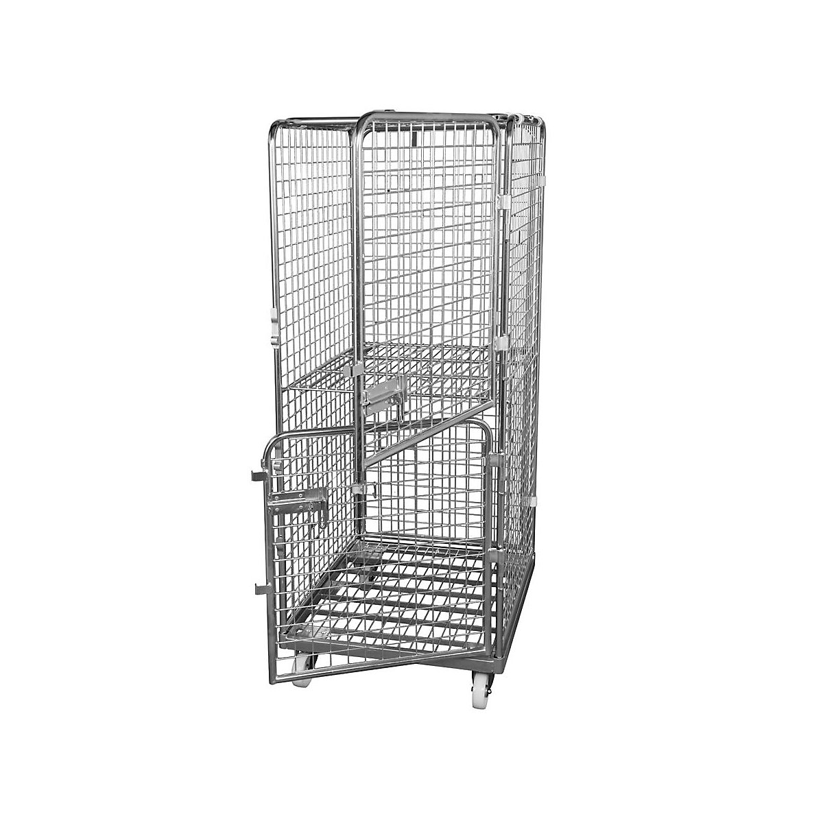 Recipiente antirroubo com plataforma rolante em aço (Imagem do produto 2)-1