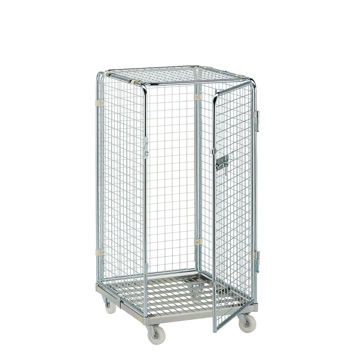 Recipiente antirroubo com plataforma rolante em aço (Imagem do produto 2)-1