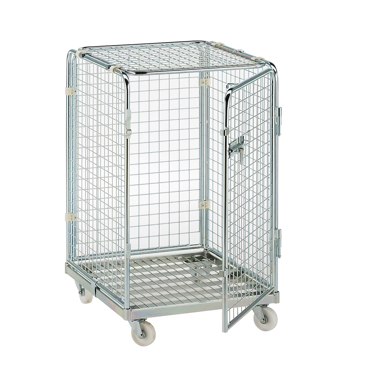 Recipiente antirroubo com plataforma rolante em aço (Imagem do produto 2)-1