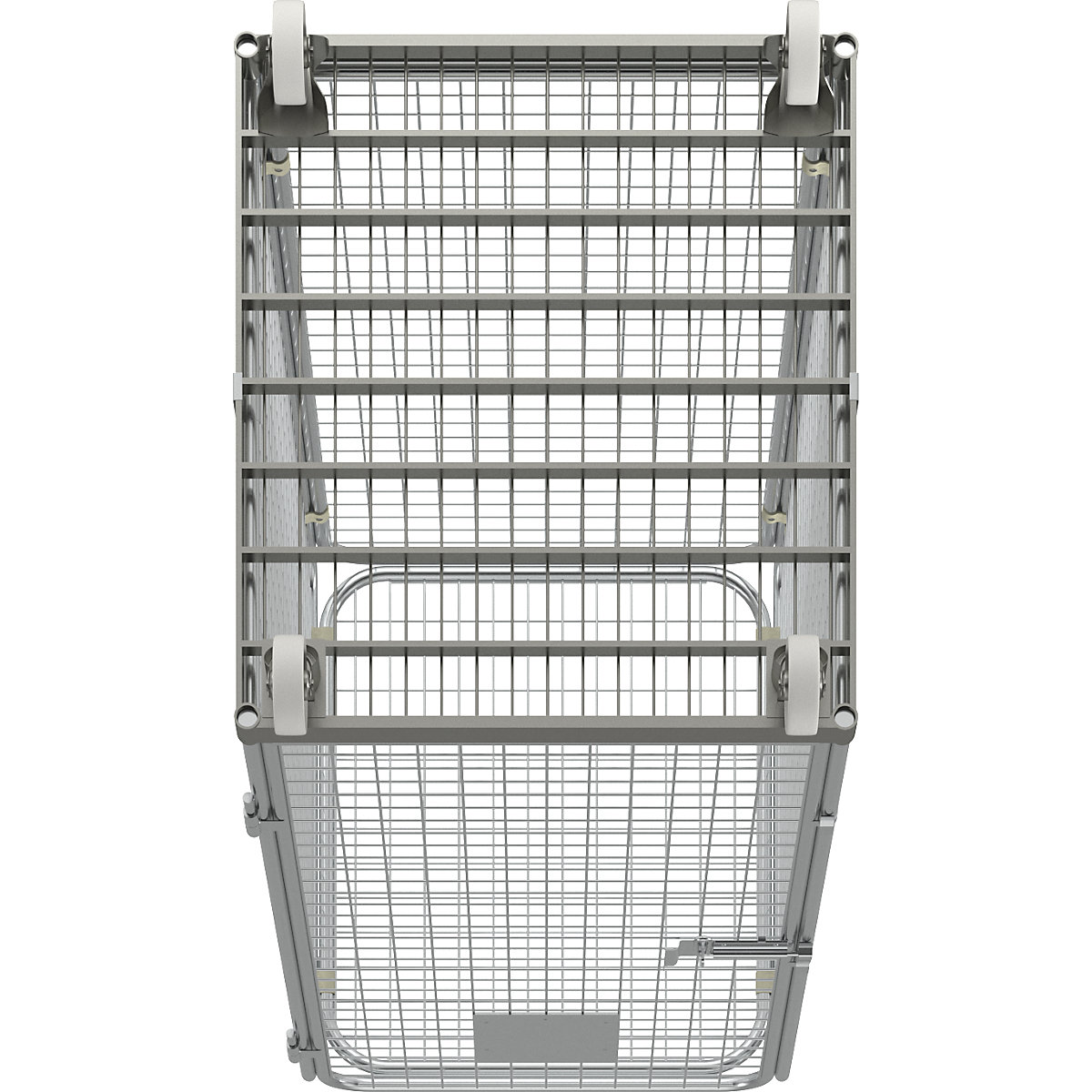 Recipiente antirroubo com plataforma rolante em aço (Imagem do produto 3)-2