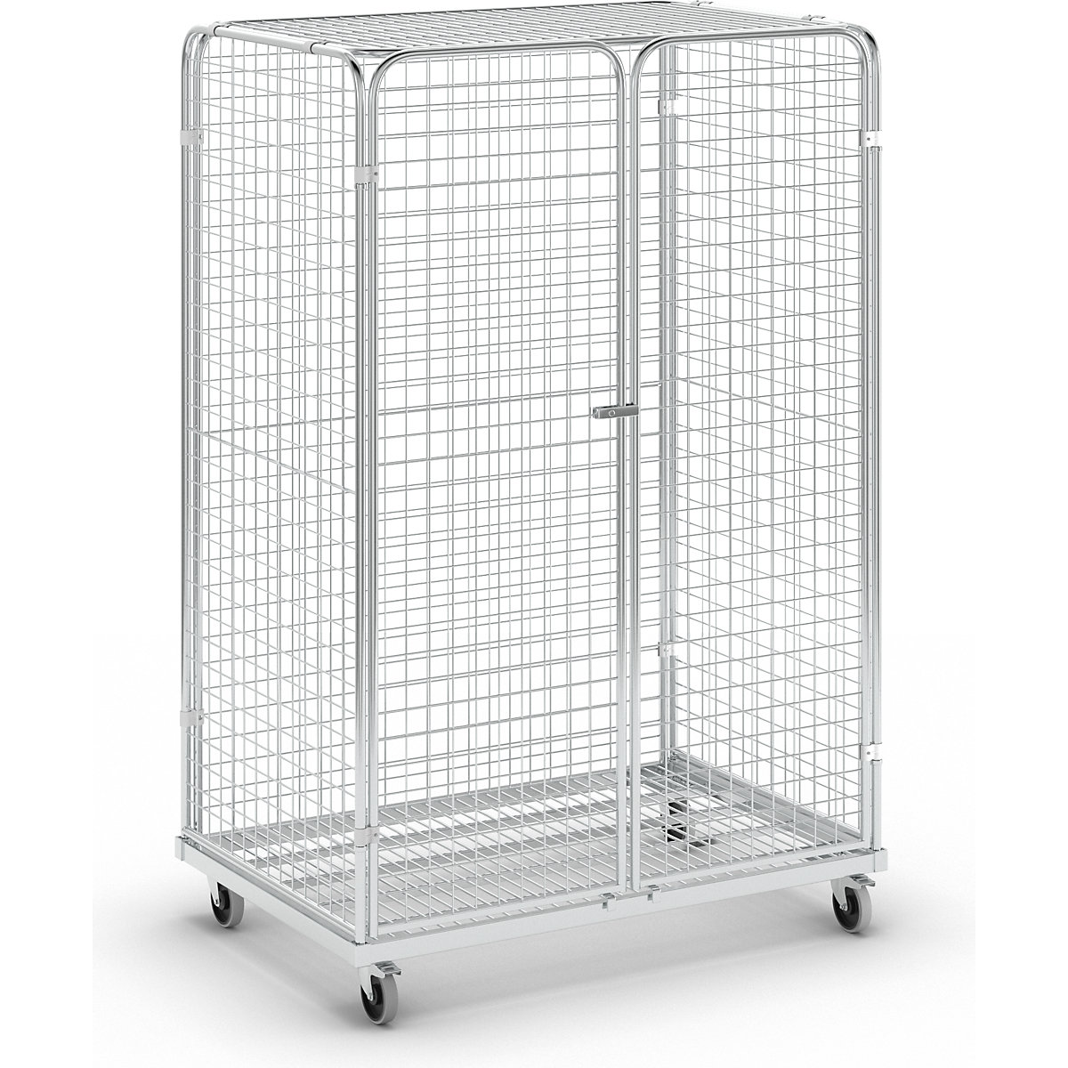 Recipiente com rodas de aço