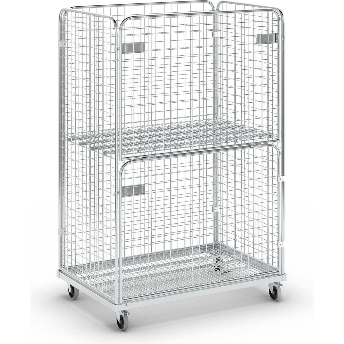 Recipiente com rodas de aço