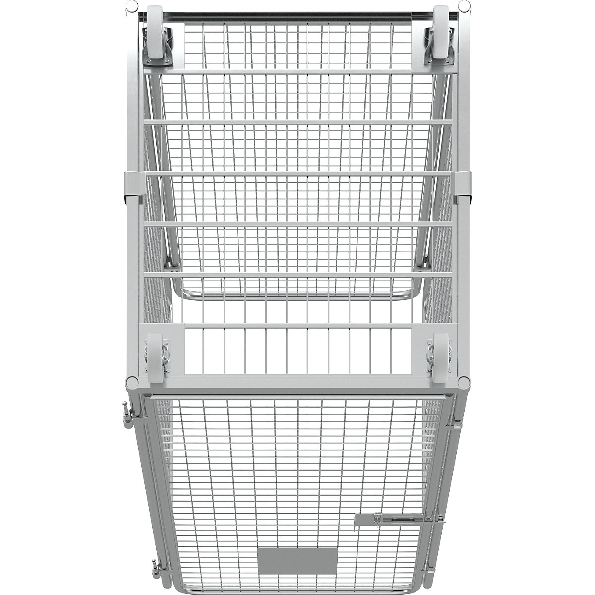 Recipiente em arame com plataforma rolante em aço (Imagem do produto 6)-5