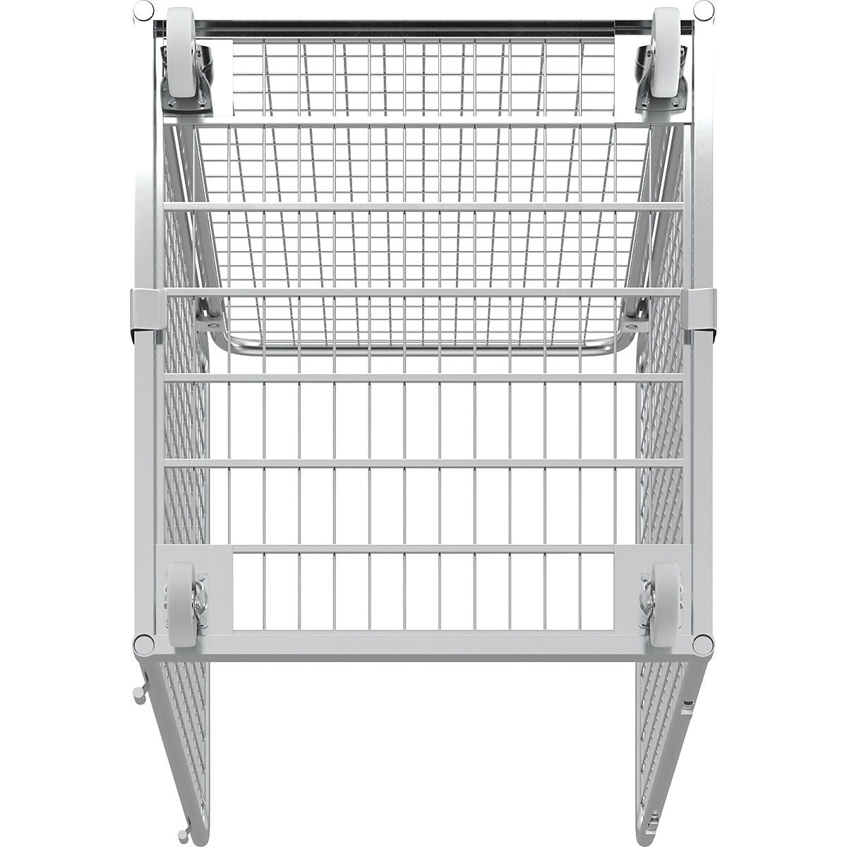 Recipiente em arame com plataforma rolante em aço (Imagem do produto 2)-1