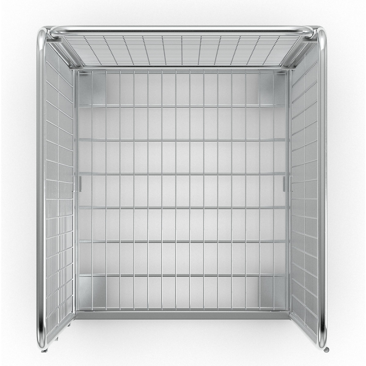 Recipiente em arame com plataforma rolante em aço (Imagem do produto 6)-5