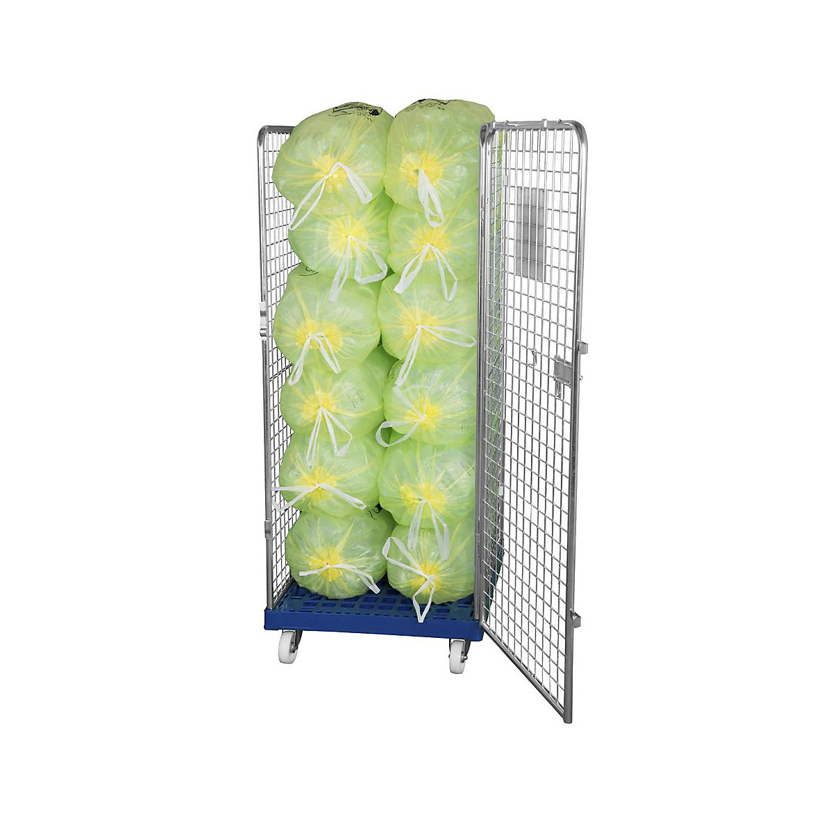 Recipiente em arame com plataforma rolante em plástico (Imagem do produto 6)-5