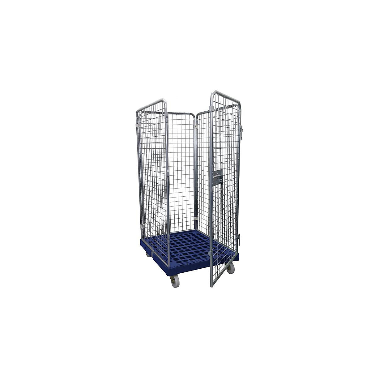 Recipiente em arame com plataforma rolante em plástico (Imagem do produto 2)-1
