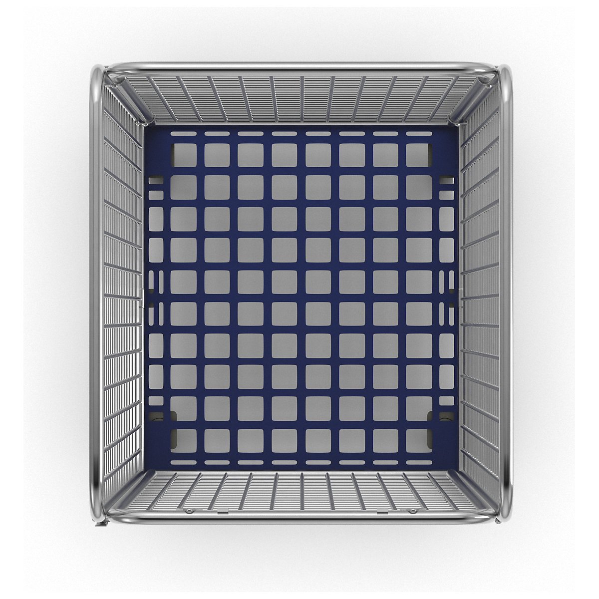 Recipiente em arame com plataforma rolante em plástico (Imagem do produto 2)-1