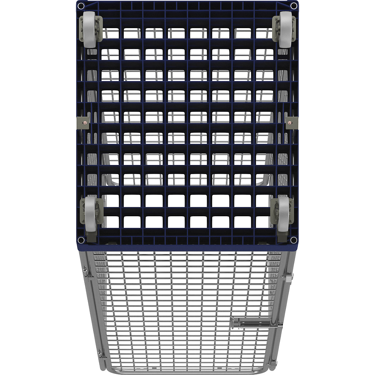 Recipiente em arame com plataforma rolante em plástico (Imagem do produto 3)-2