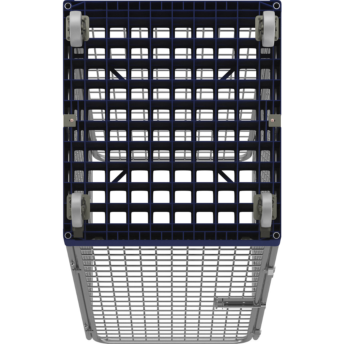 Recipiente em arame com plataforma rolante em plástico (Imagem do produto 4)-3