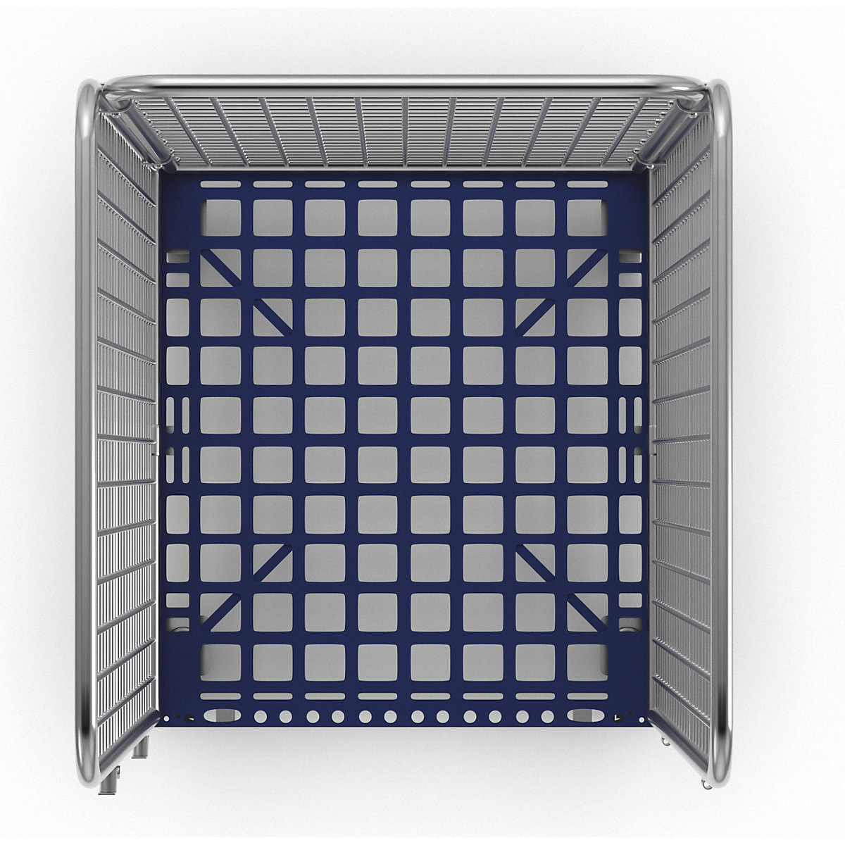 Recipiente em arame com plataforma rolante em plástico (Imagem do produto 6)-5