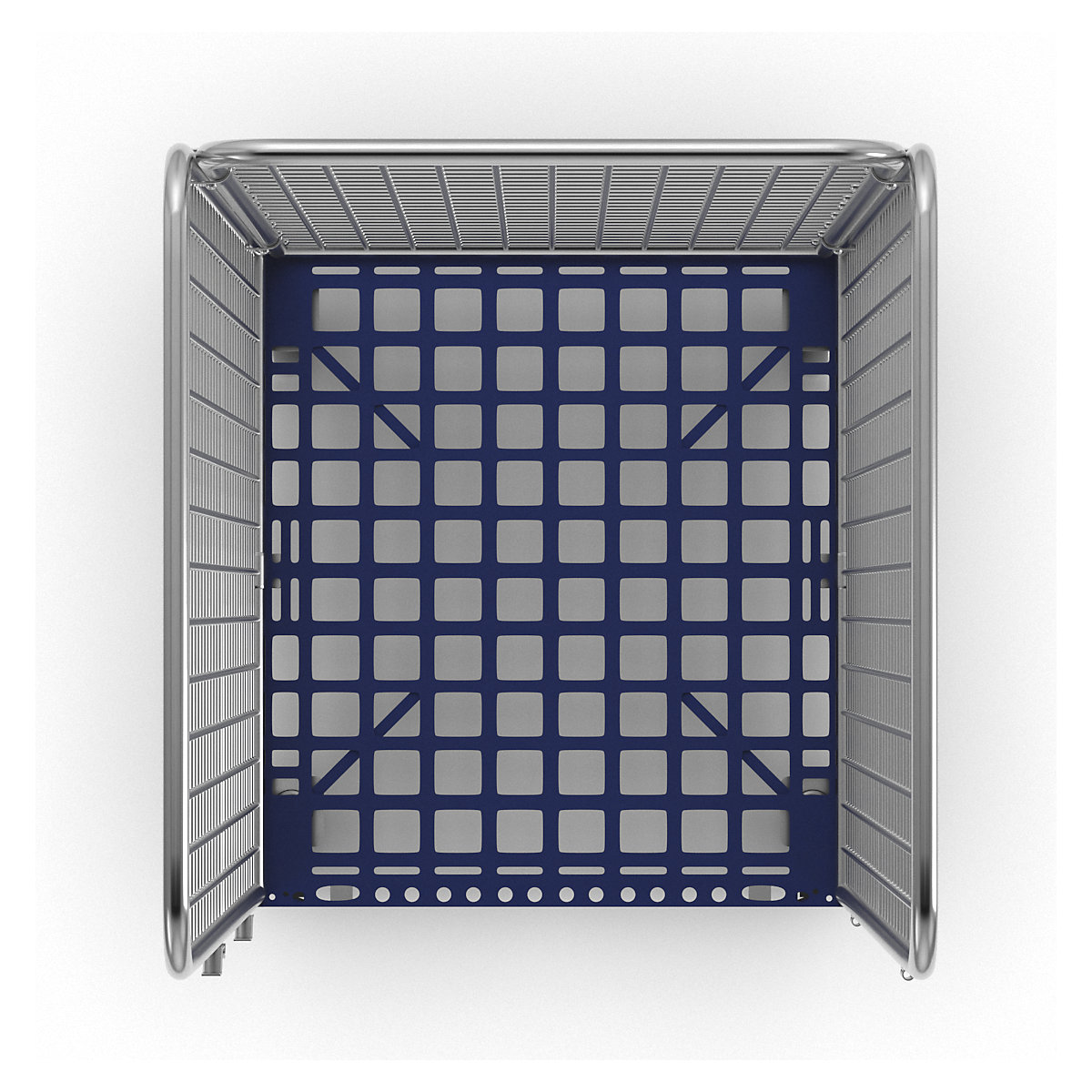 Recipiente em arame com plataforma rolante em plástico (Imagem do produto 6)-5