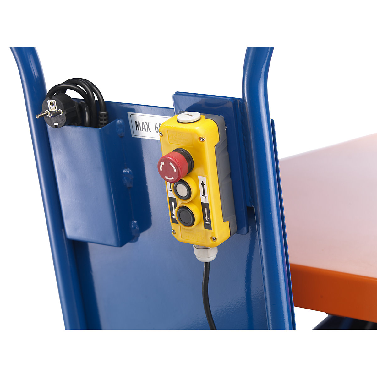 Chariot élévateur à Ciseaux STIER - Plateforme 700x450mm, Charge Max 150kg, Hauteur 220-720mm, Poignée Repliable