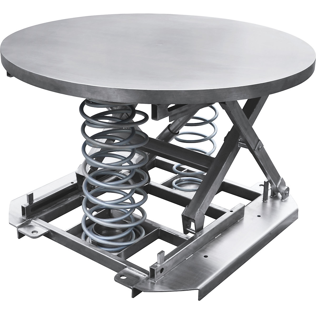 Table élévatrice rotative à mise à niveau automatique, force 2000 kg, plateau tournant 1110 mm, inox-9