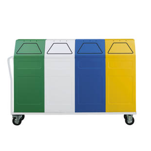 Châssis roulant pour 4 conteneurs