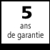 5 ans de garantie  Les produits portant ce symbole bénéficient d'une garantie de 5 ans à partir de leur livraison sur le matériau et la fabrication.